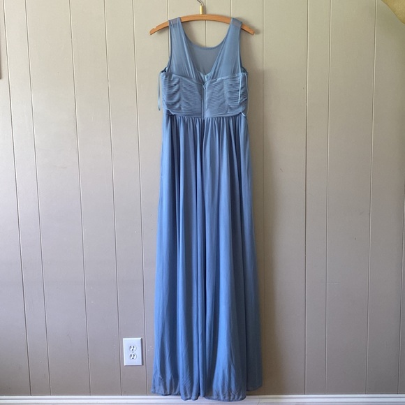 Birdy Grey Size Medium Dusty Blue Bridesmaid or Cocktail Formal Maxi Dress - Picture 3 of 16
